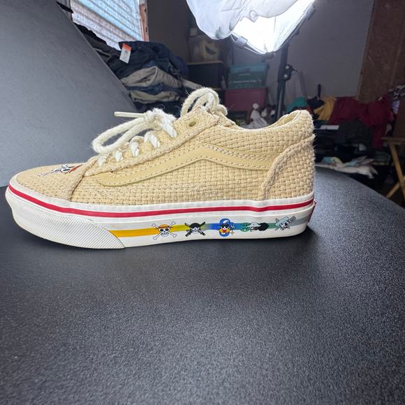Vans X One Piece Anime Collection Youth 2 Straw Look With Rope Style Laces - Picture 5 of 12